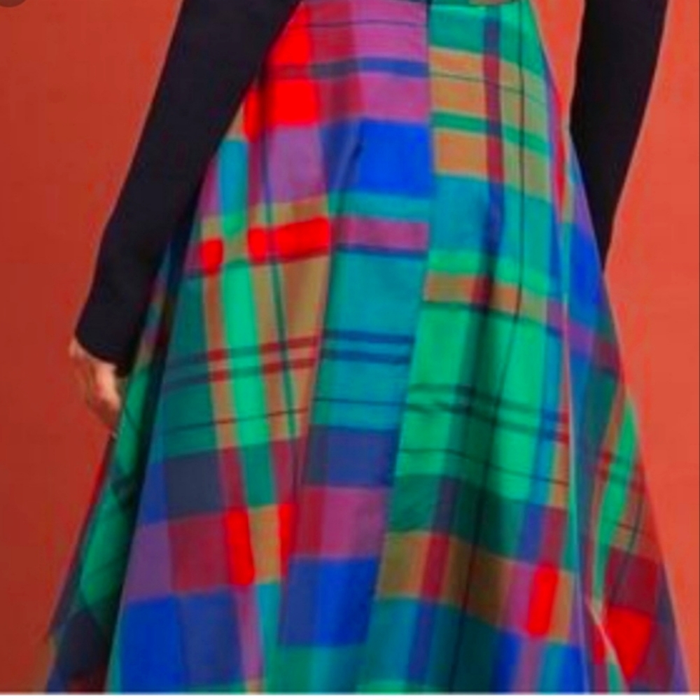 Anthropologie Maeve Sorbonne Plaid Skirt 14